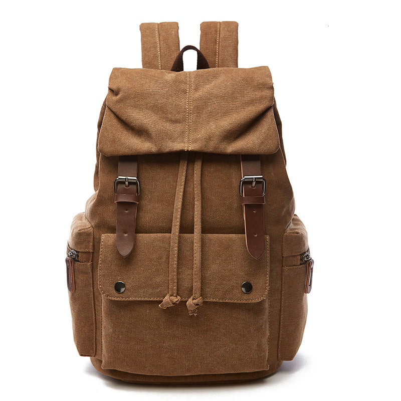 Sac à dos rétro en toile pour ordinateur de voyage et loisirs en plein air