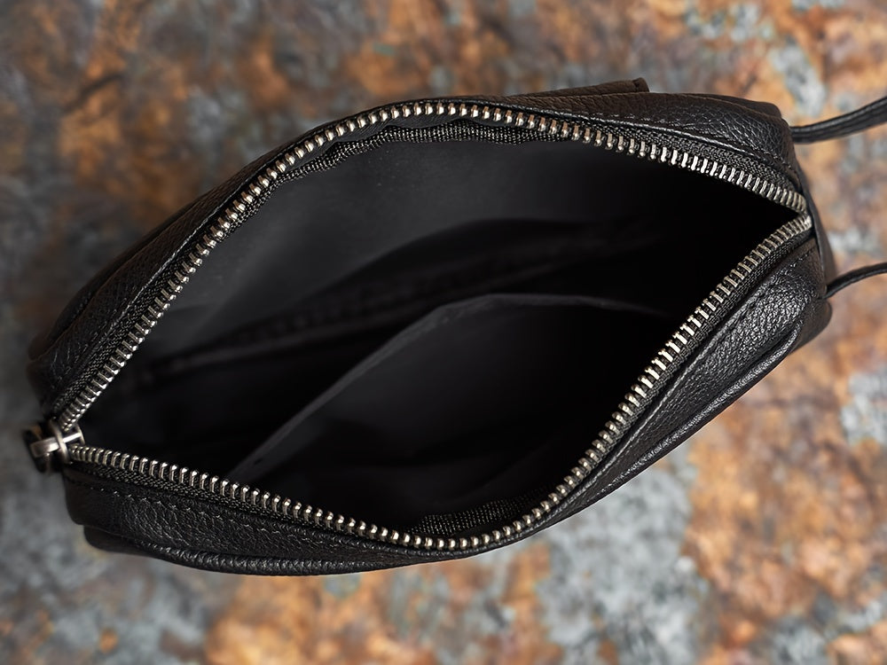 Bolso informal para hombre con asa lateral, bolso retro informal para teléfono, bolso de mano ligero y portátil para viajes diarios