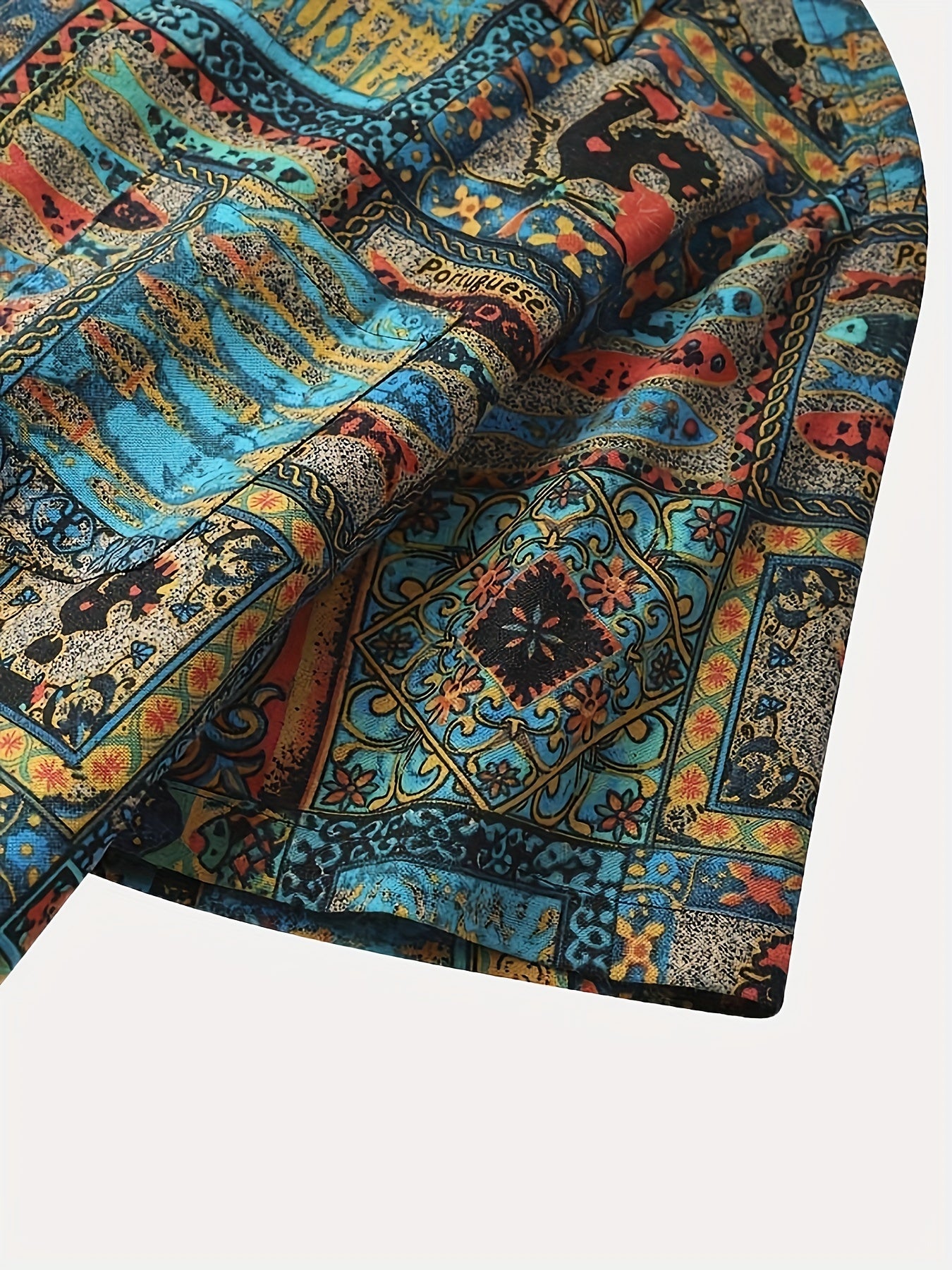Chemise d'été à manches courtes pour homme, à imprimé ethnique tribal, à la mode et simple, à revers boutonné, décontractée, simple, tendance et polyvalente, adaptée aux rendez-vous, aux vacances à la plage, comme cadeau