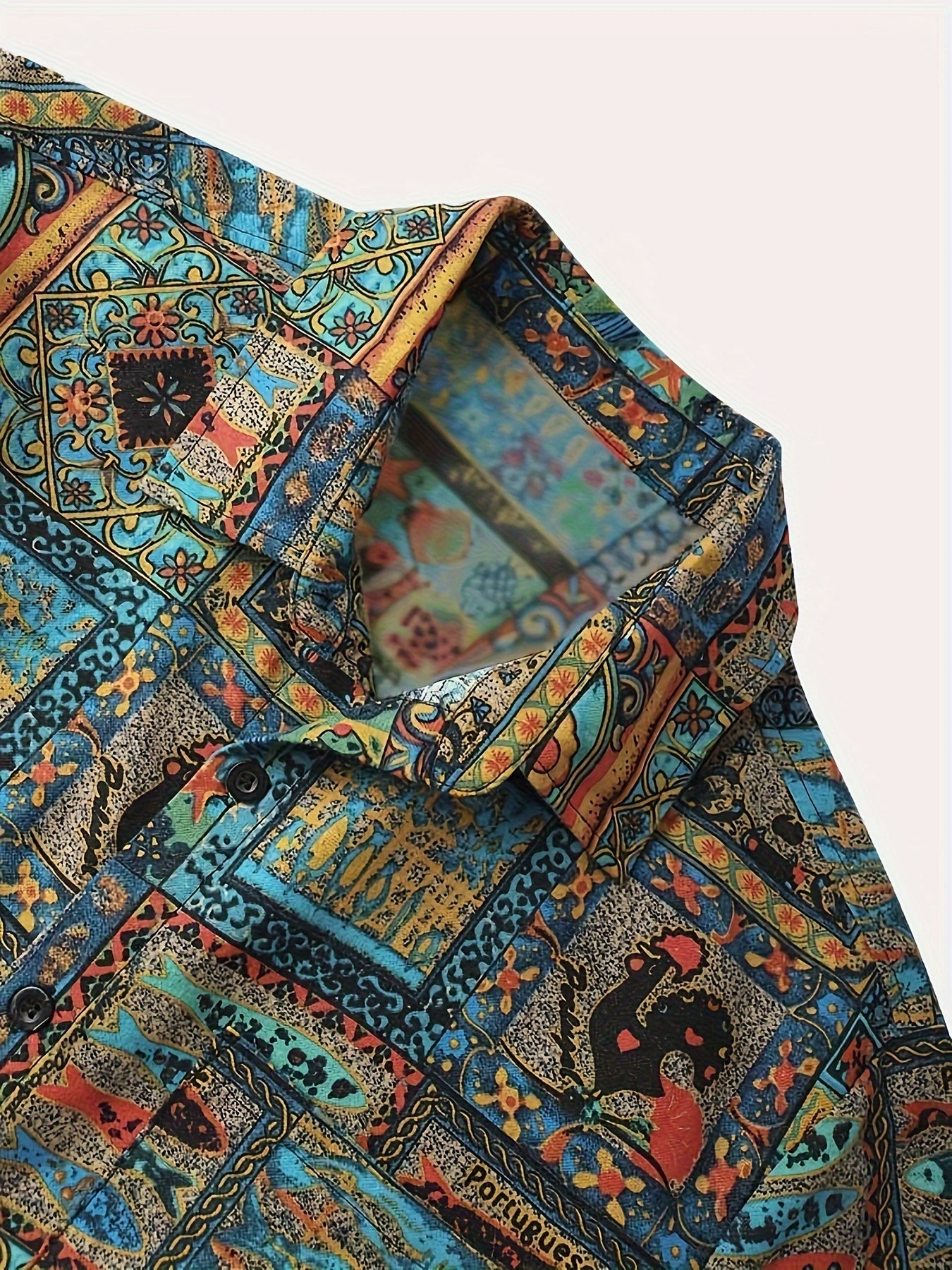 Chemise d'été à manches courtes pour homme, à imprimé ethnique tribal, à la mode et simple, à revers boutonné, décontractée, simple, tendance et polyvalente, adaptée aux rendez-vous, aux vacances à la plage, comme cadeau