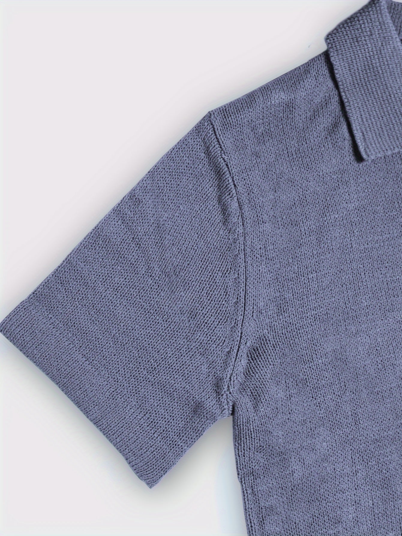 Cardigan en tricot à manches courtes et col à revers boutonné pour homme, design classique, hauts décontractés et tendance pour les loisirs quotidiens et en plein air, printemps et automne