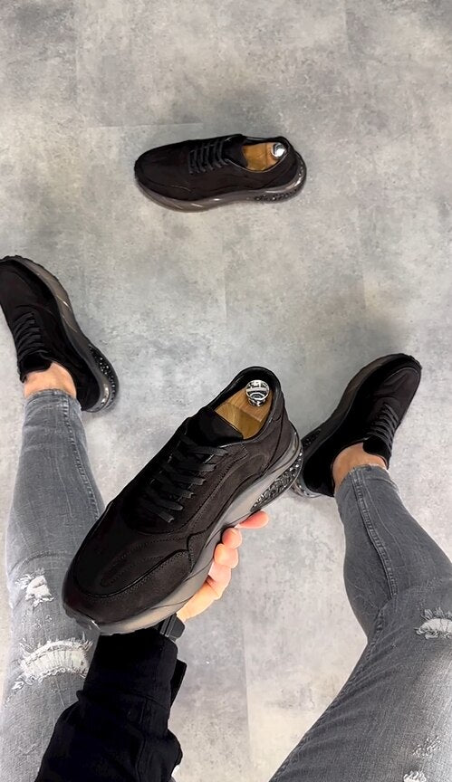 Zapatos deportivos de cuero genuino hechos a mano para hombre, nueva colección, calidad y únicos