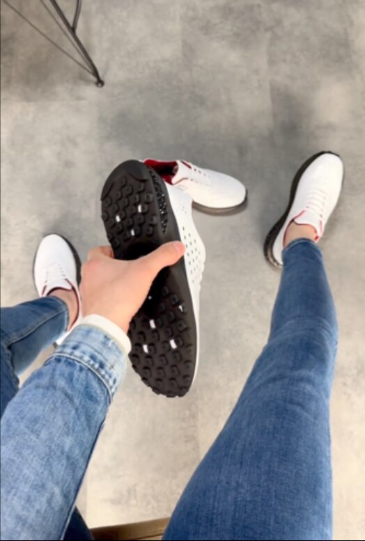 Nueva colección de zapatos deportivos hechos a mano de cuero genuino para hombre