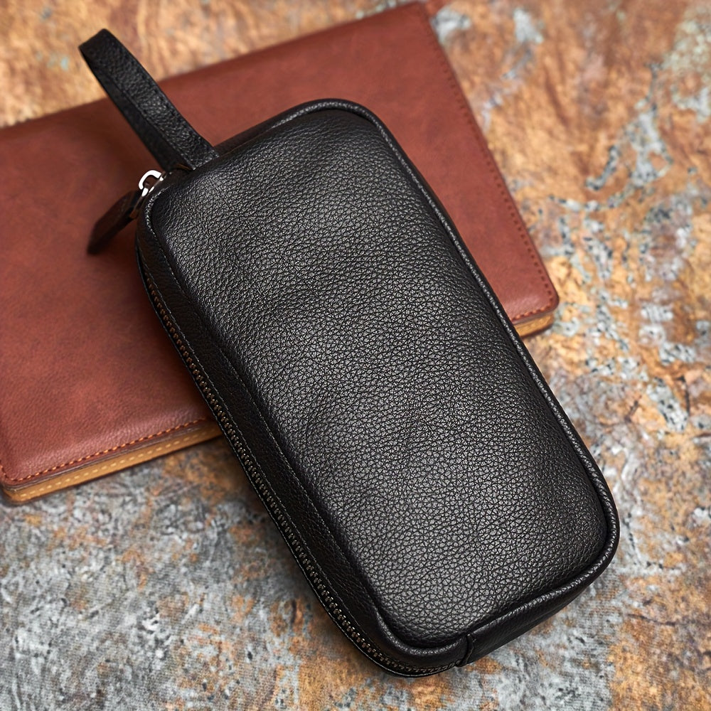 Bolso informal para hombre con asa lateral, bolso retro informal para teléfono, bolso de mano ligero y portátil para viajes diarios