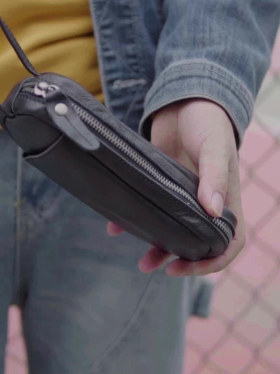 Bolso informal para hombre con asa lateral, bolso retro informal para teléfono, bolso de mano ligero y portátil para viajes diarios