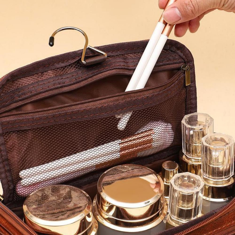 Custom Men's Faux Leather Toiletry Bag - Waterproof, Scent-Free, Ideal for Travel & Gifts (Christmas, New Year, Valentine's, Birthday)