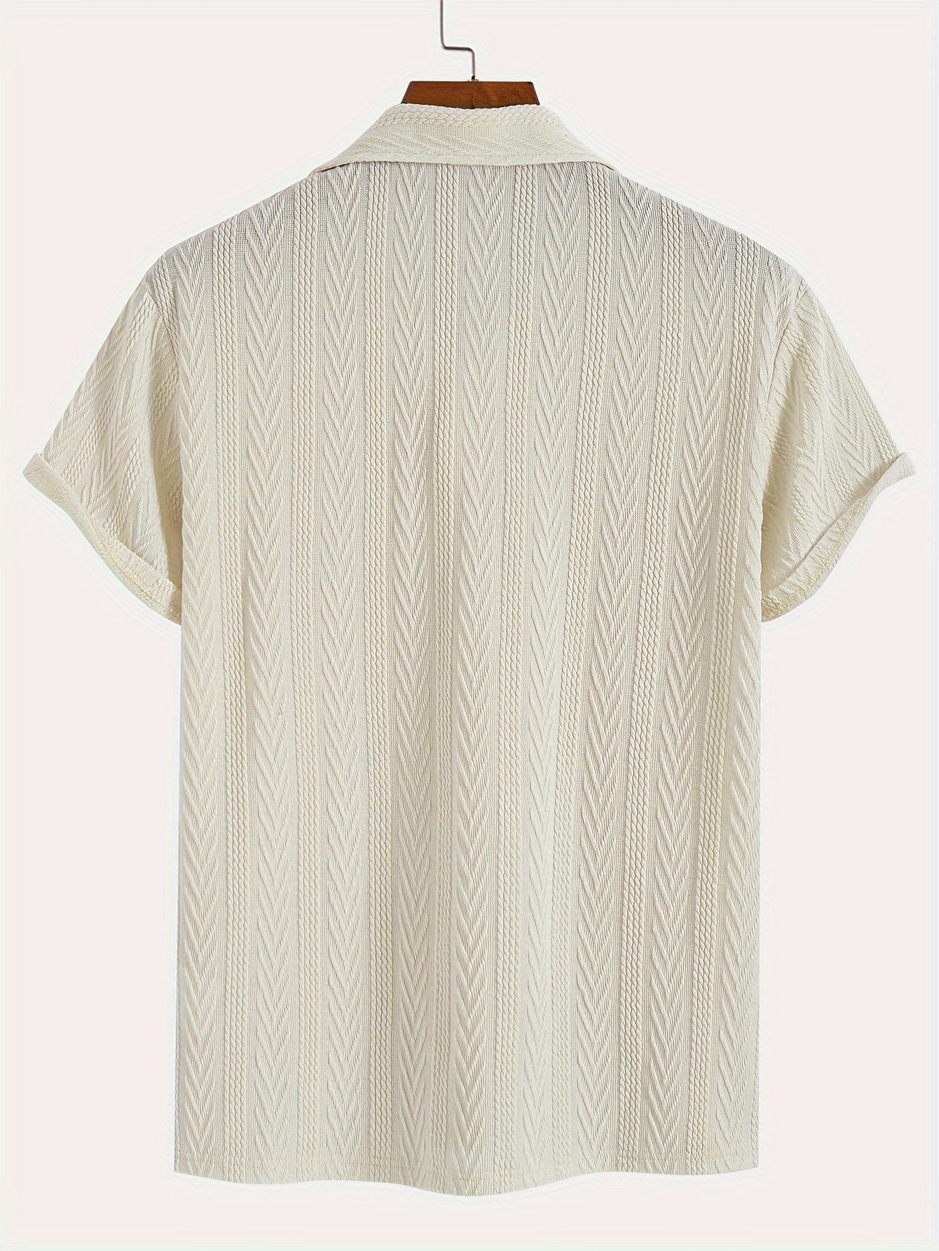 Camisa Henley de manga corta y cuello de solapa de punto con estampado gráfico geométrico sólido para hombre, tops deportivos casuales y clásicos para golf de verano y ropa de calle
