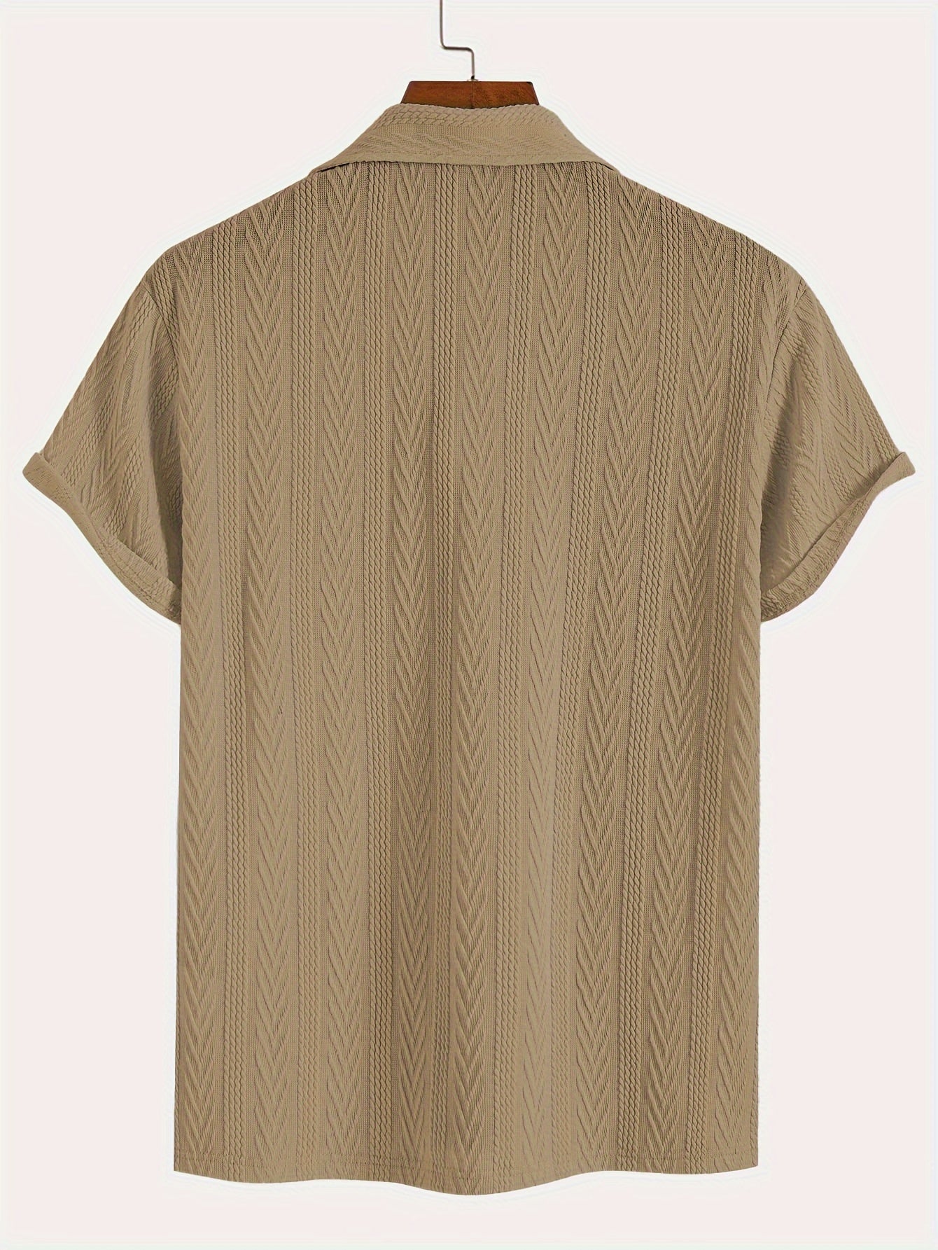 Camisa Henley de manga corta y cuello de solapa de punto con estampado gráfico geométrico sólido para hombre, tops deportivos casuales y clásicos para golf de verano y ropa de calle