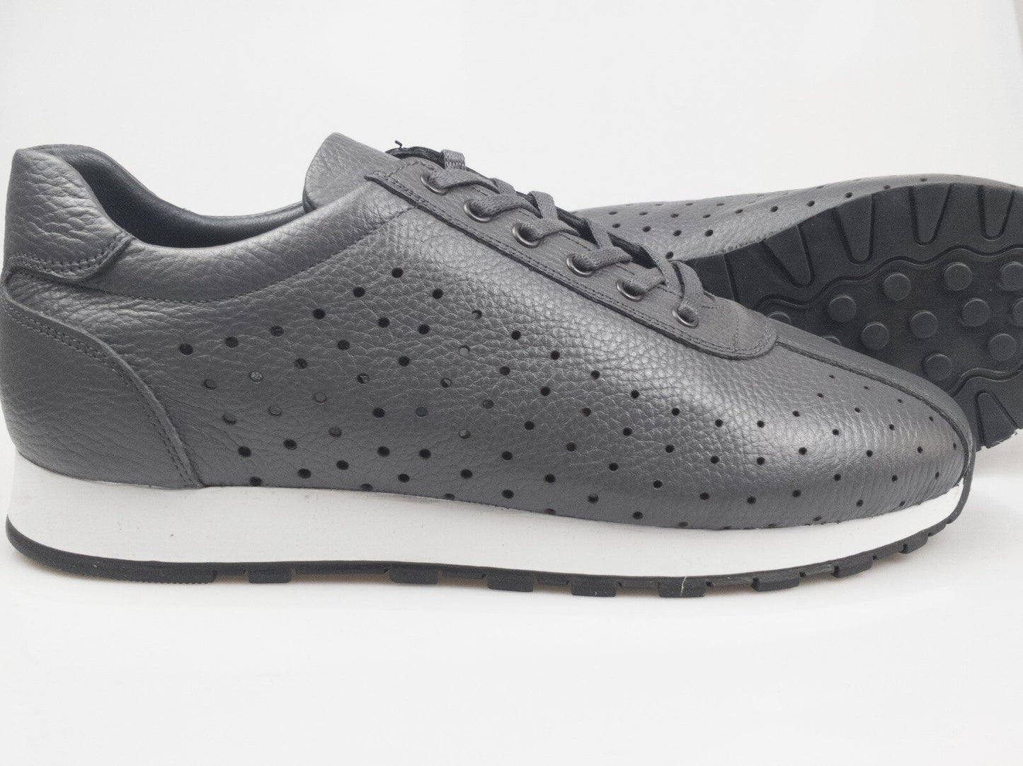 Zapatillas de deporte de piel auténtica para hombre, de color gris, para verano, modelo Legend, cómodas y modernas