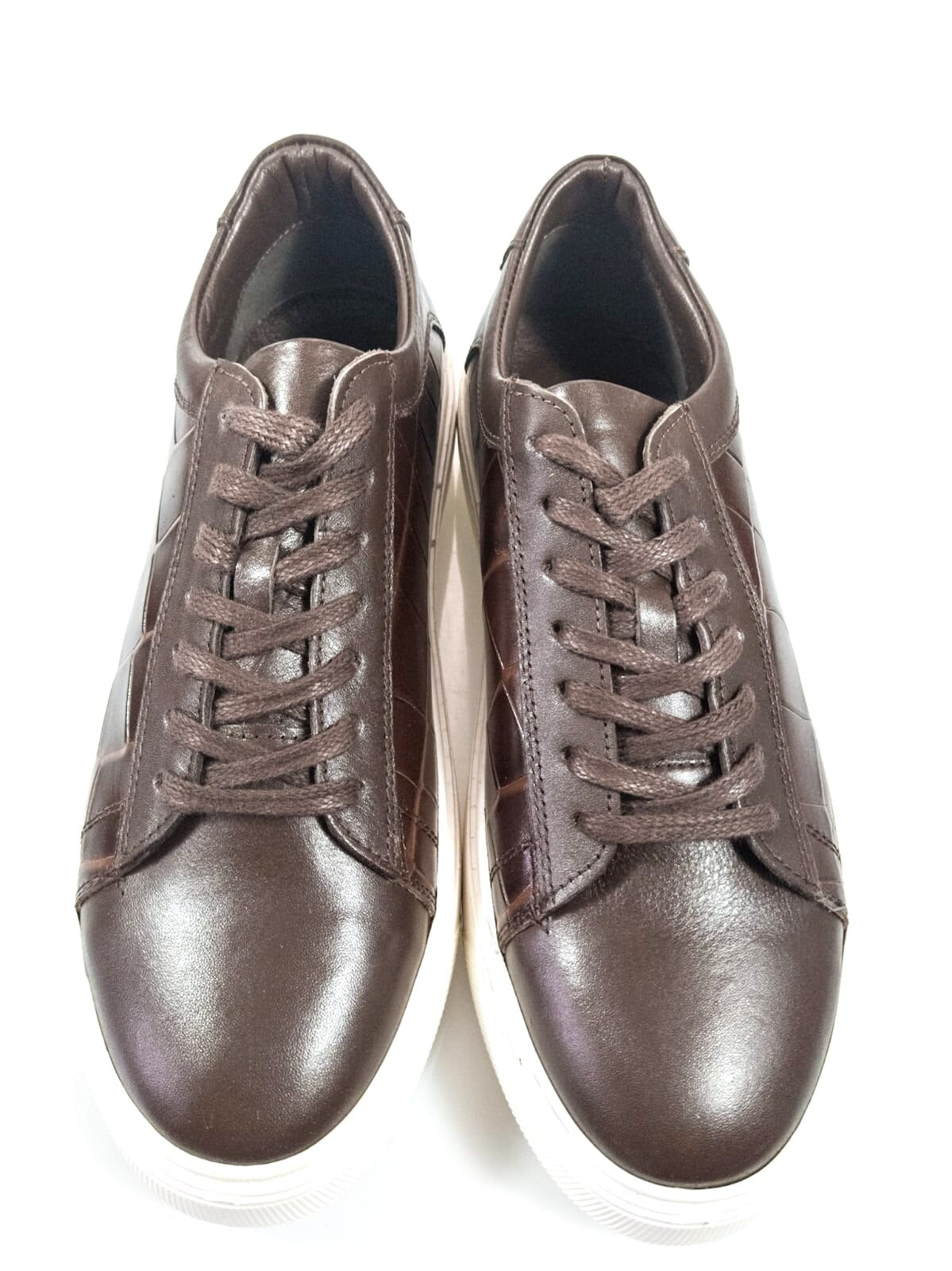 Baskets en cuir véritable faites à la main pour hommes