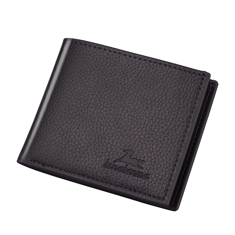 Portefeuille en cuir tendance pour hommes, porte-monnaie fin de luxe, portefeuille pliable pour hommes, porte-cartes, pochette de poche, sacs à main pour hommes, sac fourre-tout