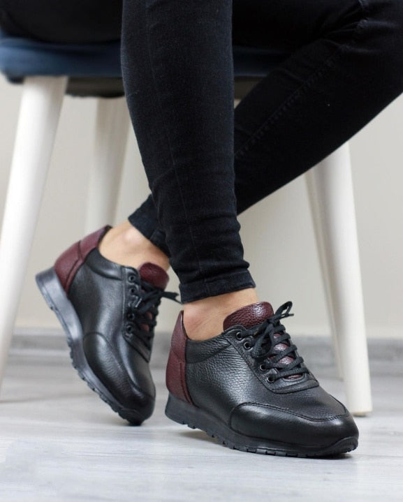 Baskets en cuir véritable pour hommes, chaussures de sport en cuir véritable, confortables, ultra-légères, nouveau modèle de la saison en provenance de Turquie