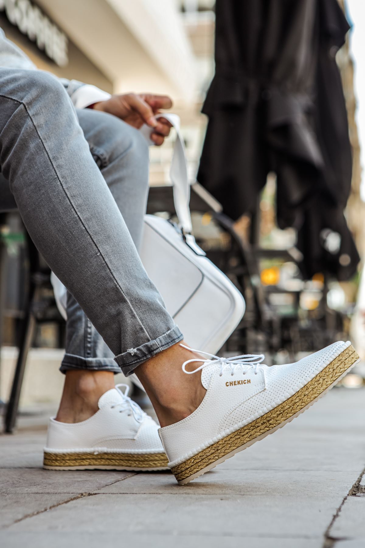 Chaussures classiques pour hommes Chekich couleur marron cuir artificiel saison d'été semelle en osier décontractée