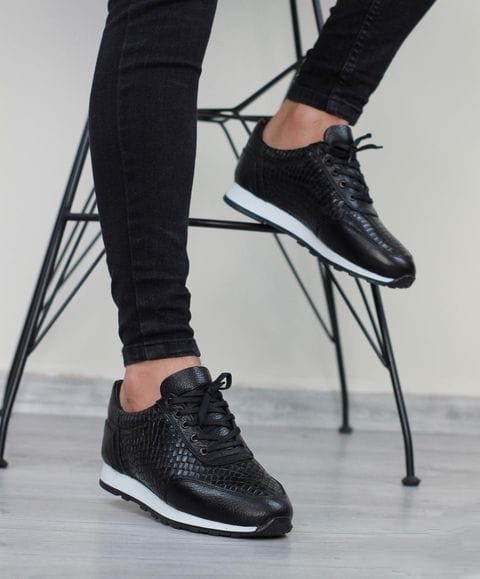 Baskets en cuir véritable pour hommes, nouvelle saison