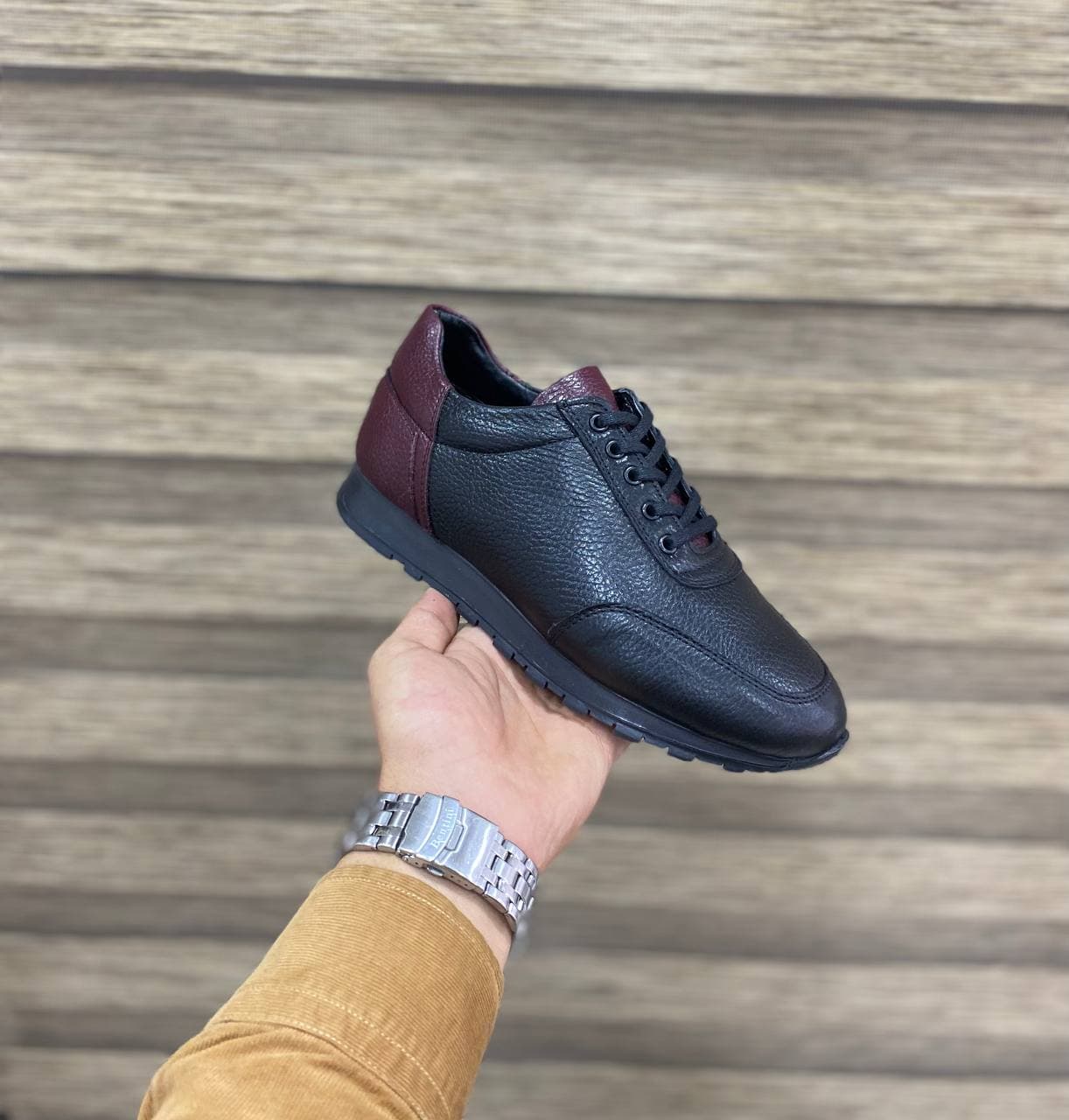Baskets en cuir véritable pour hommes, chaussures de sport en cuir véritable, confortables, ultra-légères, nouveau modèle de la saison en provenance de Turquie