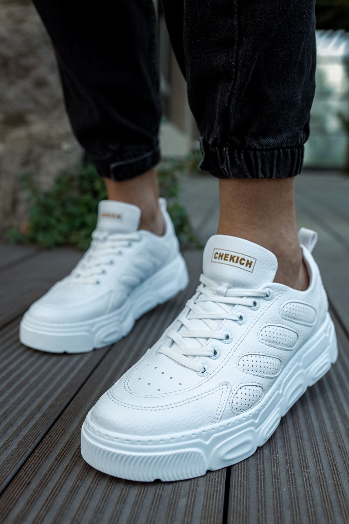 Chaussures à semelles cousues quotidiennes respirantes pour hommes Chekich CH105